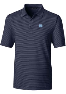 Cutter and Buck North Carolina Tar Heels Mens Navy Blue Forge Pencil Stripe Big and Tall Polos S..