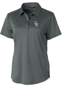 Cutter and Buck Colorado Rockies Womens Grey City Connect Prospect Short Sleeve Polo Shirt