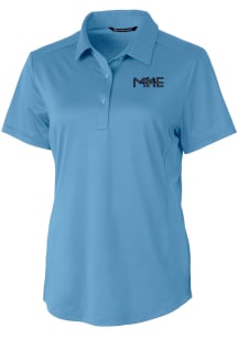Cutter and Buck Milwaukee Brewers Womens Light Blue City Connect Prospect Short Sleeve Polo Shir..