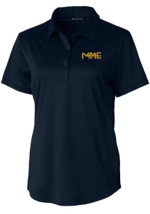 Cutter and Buck Milwaukee Brewers Womens Navy Blue City Connect Prospect Short Sleeve Polo Shirt