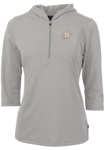 Cutter and Buck Houston Astros Womens Grey City Connect Virtue Eco Pique Hooded Sweatshirt