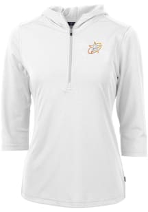 Cutter and Buck Houston Astros Womens White City Connect Virtue Eco Pique Hooded Sweatshirt