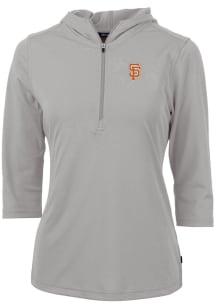 Cutter and Buck San Francisco Giants Womens Grey City Connect Virtue Eco Pique Hooded Sweatshirt