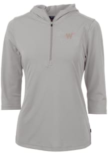 Cutter and Buck Washington Nationals Womens Grey City Connect Virtue Eco Pique Hooded Sweatshirt