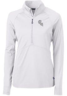 Cutter and Buck Chicago White Sox Womens White City Connect Adapt Eco 1/4 Zip Pullover