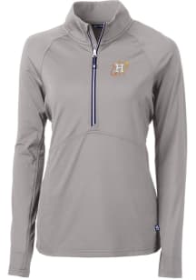 Cutter and Buck Houston Astros Womens Grey City Connect Adapt Eco 1/4 Zip Pullover