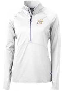 Cutter and Buck Houston Astros Womens White City Connect Adapt Eco 1/4 Zip Pullover