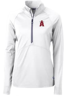 Cutter and Buck Los Angeles Angels Womens White City Connect Adapt Eco 1/4 Zip Pullover