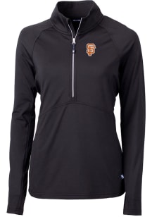 Cutter and Buck San Francisco Giants Womens Black City Connect Adapt Eco 1/4 Zip Pullover