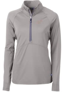 Cutter and Buck Washington Nationals Womens Grey City Connect Adapt Eco 1/4 Zip Pullover