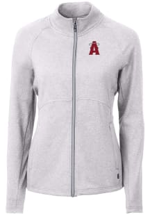 Cutter and Buck Los Angeles Angels Womens Grey City Connect Adapt Eco Knit Light Weight Jacket