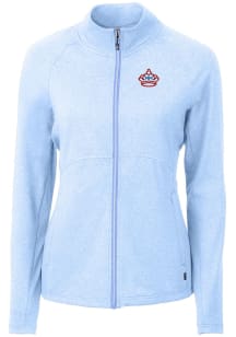 Cutter and Buck Miami Marlins Womens Light Blue City Connect Adapt Eco Light Weight Jacket