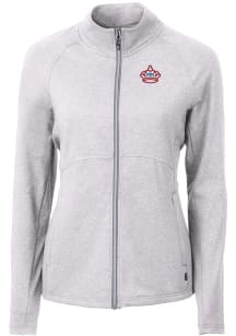 Cutter and Buck Miami Marlins Womens Grey City Connect Adapt Eco Knit Light Weight Jacket