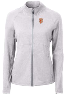 Cutter and Buck San Francisco Giants Womens Grey City Connect Adapt Eco Knit Light Weight Jacket