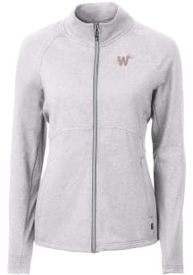 Cutter and Buck Washington Nationals Womens Grey City Connect Adapt Eco Knit Light Weight Jacket