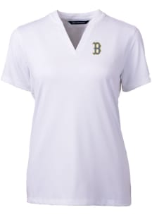 Cutter and Buck Boston Red Sox Womens White City Connect Forge Short Sleeve T-Shirt
