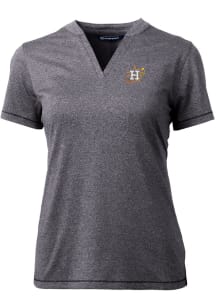 Cutter and Buck Houston Astros Womens Charcoal City Connect Forge Short Sleeve T-Shirt