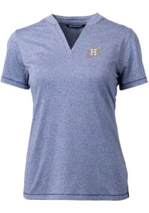 Cutter and Buck Houston Astros Womens Blue City Connect Forge Short Sleeve T-Shirt