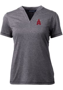 Cutter and Buck Los Angeles Angels Womens Charcoal City Connect Forge Short Sleeve T-Shirt