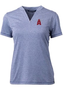 Cutter and Buck Los Angeles Angels Womens Blue City Connect Forge Short Sleeve T-Shirt