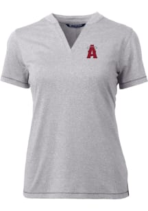 Cutter and Buck Los Angeles Angels Womens Grey City Connect Forge Short Sleeve T-Shirt
