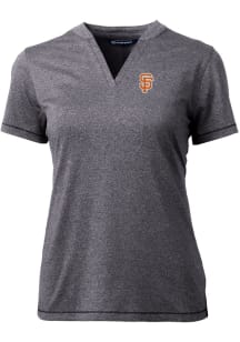 Cutter and Buck San Francisco Giants Womens Charcoal City Connect Forge Short Sleeve T-Shirt