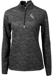 Cutter and Buck Chicago White Sox Womens Black City Connect Traverse 1/4 Zip Pullover