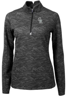 Cutter and Buck Colorado Rockies Womens Black City Connect Traverse 1/4 Zip Pullover