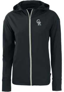 Cutter and Buck Colorado Rockies Womens Black City Connect Daybreak Light Weight Jacket