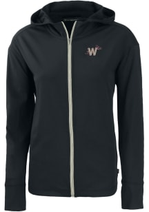 Cutter and Buck Washington Nationals Womens Black City Connect Daybreak Light Weight Jacket