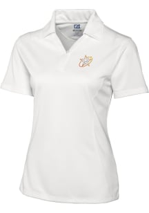 Cutter and Buck Houston Astros Womens White City Connect Drytec Genre Short Sleeve Polo Shirt