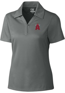 Cutter and Buck Los Angeles Angels Womens Grey City Connect Drytec Genre Short Sleeve Polo Shirt