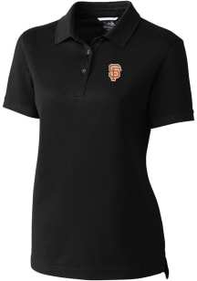 Cutter and Buck San Francisco Giants Womens Black City Connect Advantage Short Sleeve Polo Shirt