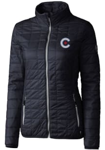 Cutter and Buck Chicago Cubs Womens Silver City Connect Rainier PrimaLoft Filled Jacket