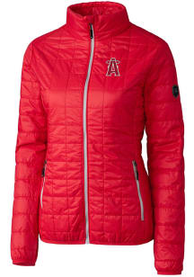 Cutter and Buck Los Angeles Angels Womens Red City Connect Rainier PrimaLoft Filled Jacket