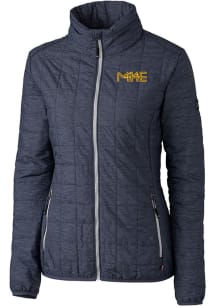 Cutter and Buck Milwaukee Brewers Womens Grey City Connect Rainier PrimaLoft Filled Jacket