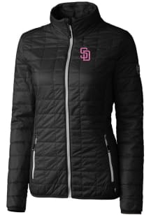 Cutter and Buck San Diego Padres Womens Black City Connect Rainier PrimaLoft Filled Jacket