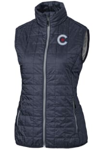 Cutter and Buck Chicago Cubs Womens Grey City Connect Rainier PrimaLoft Vest