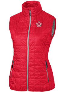 Cutter and Buck Miami Marlins Womens Red City Connect Rainier PrimaLoft Vest