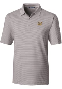 Cutter and Buck Cal Golden Bears Mens Grey Forge Pencil Stripe Big and Tall Polos Shirt