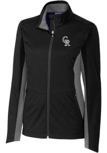 Cutter and Buck Colorado Rockies Womens Black City Connect Navigate Light Weight Jacket