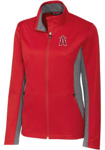 Cutter and Buck Los Angeles Angels Womens Red City Connect Navigate Light Weight Jacket