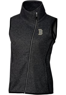 Cutter and Buck Boston Red Sox Womens Charcoal City Connect Mainsail Vest