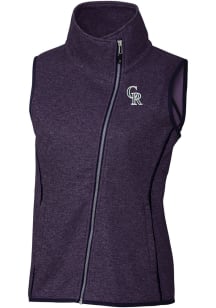 Cutter and Buck Colorado Rockies Womens Purple City Connect Mainsail Vest