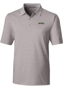 Cutter and Buck Florida A&amp;M Rattlers Mens Grey Forge Pencil Stripe Big and Tall Polos Shirt