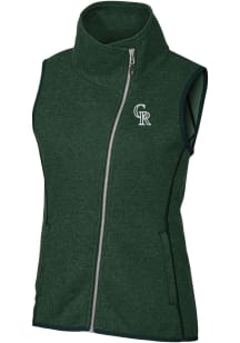 Cutter and Buck Colorado Rockies Womens Green City Connect Mainsail Vest