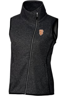 Cutter and Buck San Francisco Giants Womens Charcoal City Connect Mainsail Vest