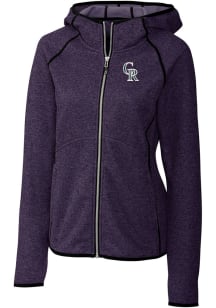 Cutter and Buck Colorado Rockies Womens Purple City Connect Mainsail Medium Weight Jacket