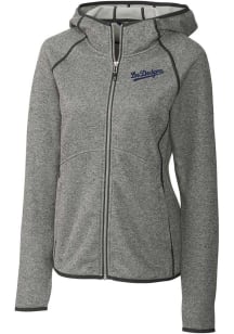 Cutter and Buck Los Angeles Dodgers Womens Grey City Connect Mainsail Medium Weight Jacket
