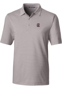 Cutter and Buck South Carolina Gamecocks Mens Grey Forge Pencil Stripe Big and Tall Polos Shirt